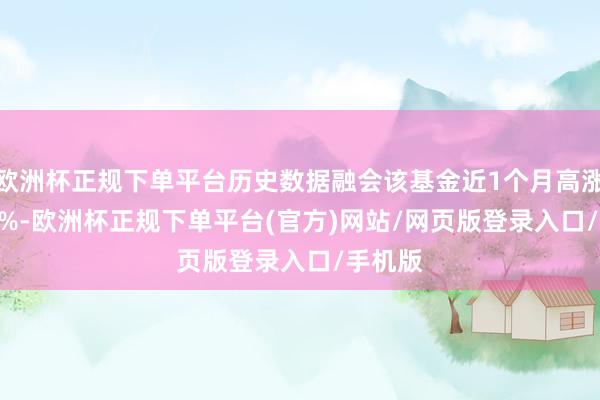 欧洲杯正规下单平台历史数据融会该基金近1个月高涨19.85%-欧洲杯正规下单平台(官方)网站/网页版登录入口/手机版