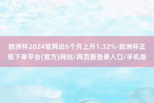 欧洲杯2024官网近6个月上升1.32%-欧洲杯正规下单平台(官方)网站/网页版登录入口/手机版