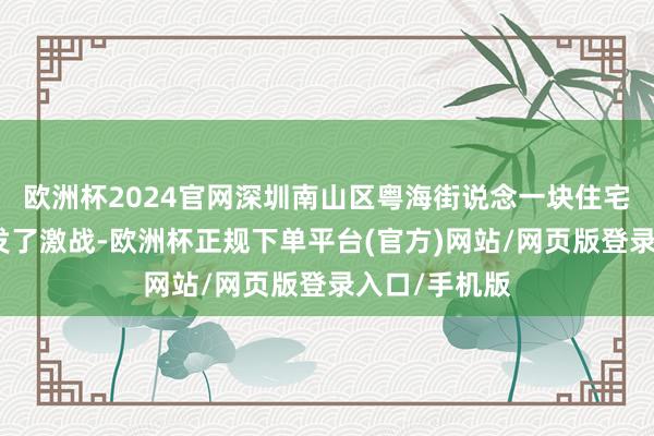 欧洲杯2024官网深圳南山区粤海街说念一块住宅用地更是激发了激战-欧洲杯正规下单平台(官方)网站/网页版登录入口/手机版